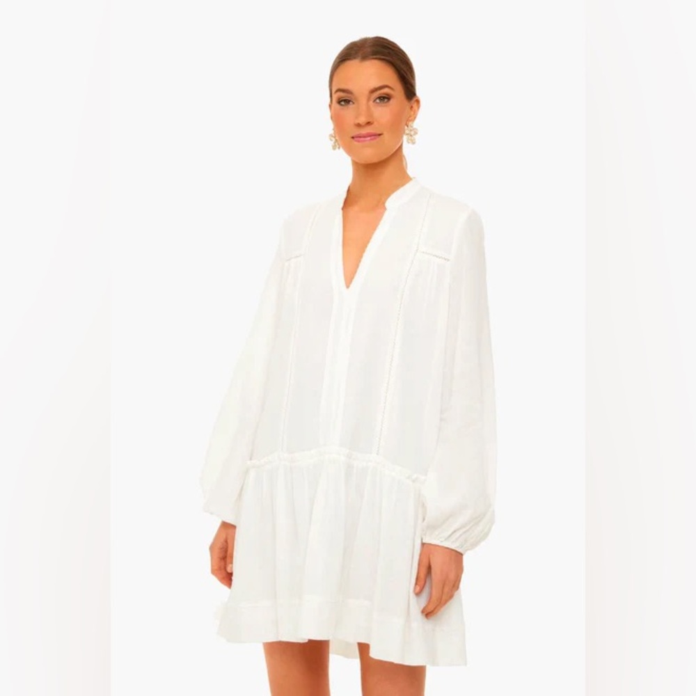 Tuckernuck Pomander Place White Ophelia Coverup Dress Sz Medium Resort Beach 21 - Picture 4 of 15